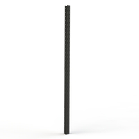 Post - Upright - H2400XW90XD72 - Pallet Rack Post - Coffin Hole - Matte Black