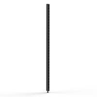 Post - Wall Bay - H1600 - Single Post - NO LEG - w/. Fixing Points - Matte Black